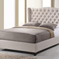 Norwich King Size Light Beige Linen Platform Bed - Stylish Comfortable Bedroom Furniture