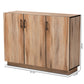 Patton Sideboard Modern Natural Oak Finished Wood 3-Door Dining Room Buffet for Stylish Storage and Display