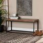 Bardot Modern Industrial Accent Bench in Walnut Brown Wood and Black Metal