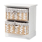 Rianne Storage Unit Modern White Finished Wood with 2 Baskets for Organized Living and Stylish Home Décor