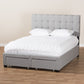 Tibault Queen Size Storage Bed Modern Grey Fabric Upholstered Design with Ample Under-Bed Storage