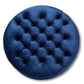 Palfrey Ottoman Transitional Blue Velvet Fabric Upholstered Button Tufted Cocktail