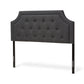 Mars Headboard - Modern and Contemporary Dark Grey Fabric