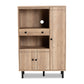 Patterson Kitchen Storage Cabinet Modern Oak Brown Finish with 1 Drawer for an Organized Space