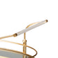 Nakano Wine Cart - Glam 2-Tier Gold Metal and Mirrored Glass Serving Cart