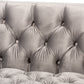 Zanetta Sofa Set Glam and Luxe Gray Velvet Upholstered Gold Finished 2-Piece Lounge Chair