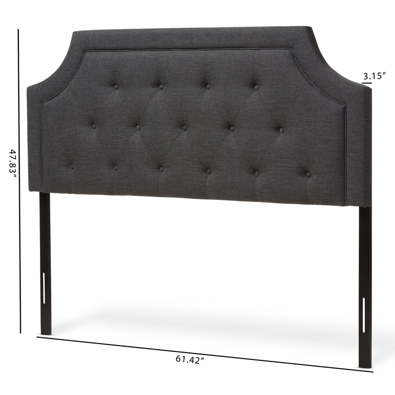 Mars Headboard - Modern and Contemporary Dark Grey Fabric