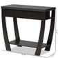 Capote Console Table Modern and Contemporary Espresso Brown Finished Wood 2-Drawer