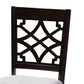 Sandra Dining Set Modern Contemporary Grey Fabric Upholstered Dark Brown Finished Wood 5-Piece