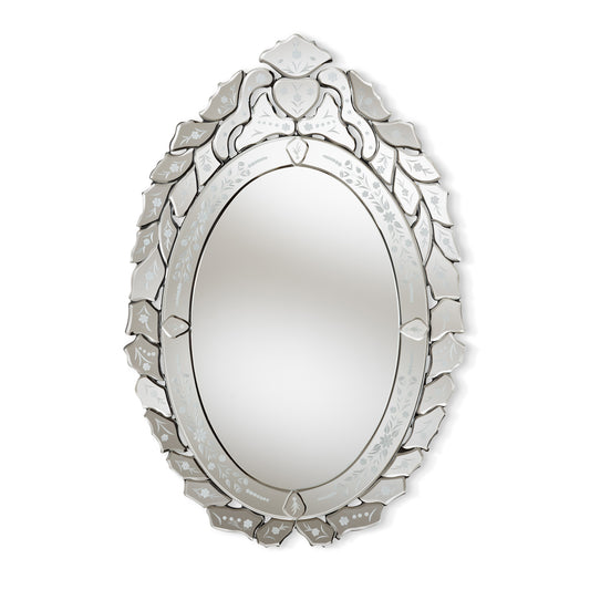 Livia Accent Wall Mirror Classic Silver Finished Venetian Style Decorative Mirror for Home Décor