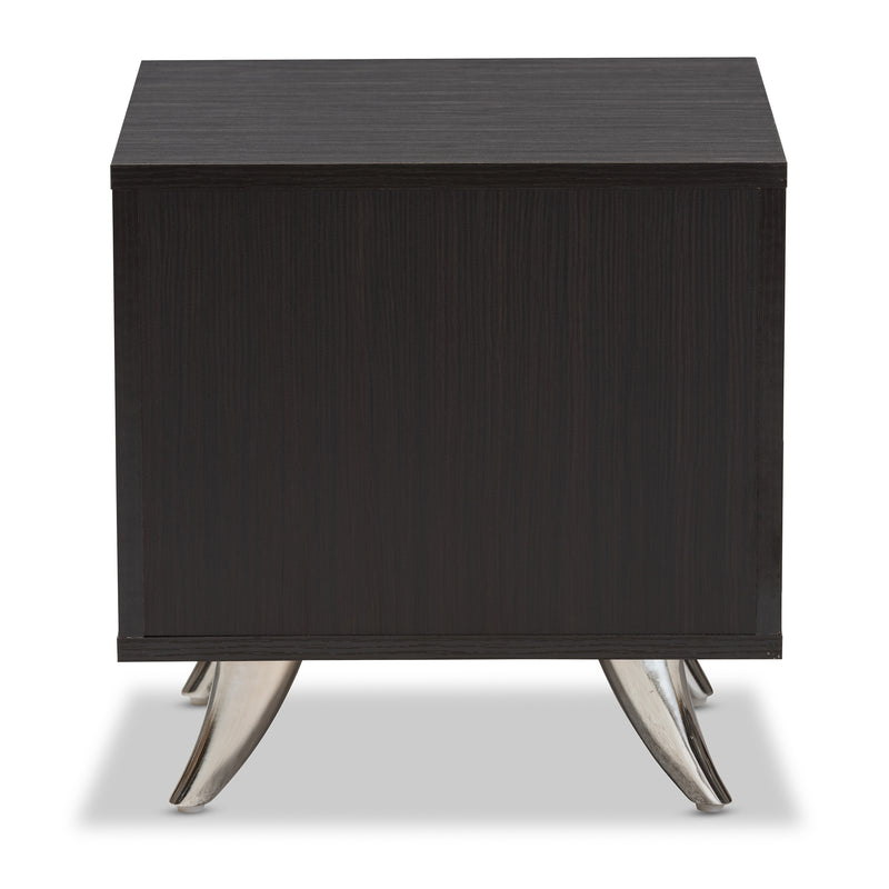 Warwick End Table - Modern Espresso Brown Finished Wood Accent Table for Living Room or Bedroom