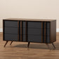 Naoki Bedroom Dresser Modern Two-Tone Grey and Walnut Finished Wood with 6 Drawers for Stylish Storage Solutions