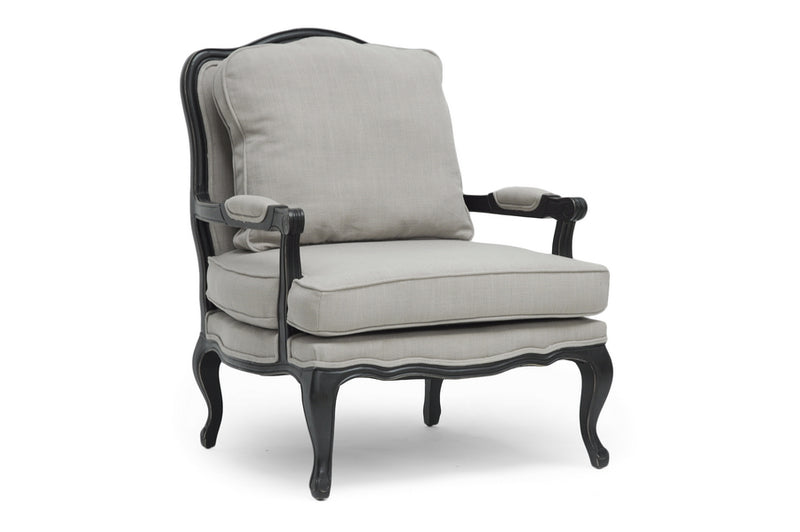 Antoinette Classic French Accent Chair with Antiqued Finish - Elegant Vintage Design for Living Room or Bedroom