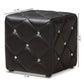 Stacey Ottoman Modern and Contemporary Black Faux Leather Upholstered