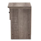 Dara Nightstand Traditional Grey Brown Oak Finished Wood with 1 Drawer for Bedroom Storage