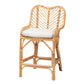 Arween Modern Bohemian Rattan Counter Stool in Natural Brown - Stylish Seating for Kitchens, Bars, and Dining Spaces