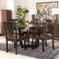 Salida Dining Set Modern and Contemporary Transitional Dark Brown Finished Wood 5-Piece