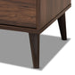 Suli Mid-Century Modern TV Stand Walnut Brown Wood with Storage and Stylish Design