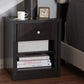 Danette Nightstand Modern Contemporary Wenge Brown Finished 1-Drawer Bedside Table with Storage