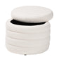 Tabitha Storage Ottoman Modern Ivory Boucle Upholstered Design with Hidden Storage Compartment