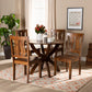 Karla Dining Set Modern and Contemporary Transitional Dark Brown Finished Wood 5-Piece