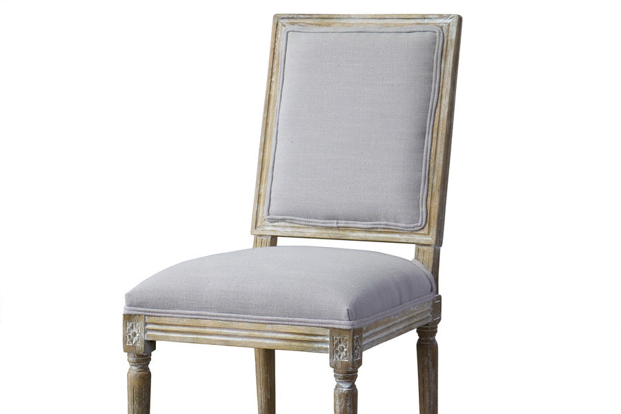 Clairette Wood Traditional French Accent Chair - Elegant Upholstered Seating for Living Room or Bedroom Decor