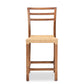 Arthur Counter Stool - Mid-Century Modern Walnut Brown Mahogany with Natural Rattan Seat