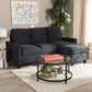 Greyson Sectional Sofa Modern and Contemporary Dark Grey Fabric Upholstered Reversible