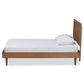 Hiro Twin Size Platform Bed in Mid-Century Walnut Brown Wood with Sleek Design and Sturdy Construction