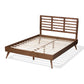 Calisto Platform Bed - Mid-Century Modern Walnut Brown Finished Wood