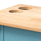 Liona Kitchen Storage Cart Modern Sky Blue Finished Wood with Ample Storage Space and Versatile Design for Your Home