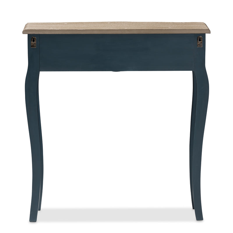 Mazarine Console Table Classic Provincial Blue Spruce Finish for Elegant Home Decor