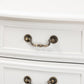 Gabrielle End Table Traditional French Country Design with White Finish and 3 Drawers