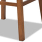 Gregory Bar Stool Set Modern Transitional Grey Fabric Upholstered and Walnut Brown Finished Wood 2-Piece