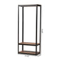 Elton Closet Organizer Modern Black Finished Metal 3-Shelf Free-Standing Storage Solution for Home and Office