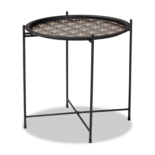 Ivana Modern Metal Plant Stand with Black Finish for Indoor and Outdoor Use