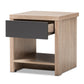 Jamie Nightstand - Modern Two-Tone Oak and Grey Wood Design with 1 Drawer and 1 Shelf for Stylish Bedroom Storage