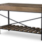 Newcastle Console Table Wood and Metal Criss-Cross Design for Entryway or Living Room Furniture