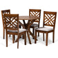 Norah 5-Piece Dining Set in Grey and Walnut - Modern Design