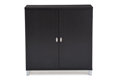 Marcy Sideboard Cabinet Modern and Contemporary Dark Brown Wood Entryway Handbags or School Bags Storage