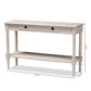 Ariella Console Table Country Cottage Farmhouse Style with 1 Drawer Whitewashed Finish