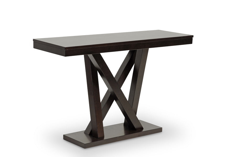 Everdon Modern Sofa Table in Dark Brown - Stylish Living Room Furniture, Contemporary Design, Versatile Accent Table