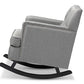 Bethany Rocking Chair Modern and Contemporary Grey Fabric Upholstered Button-tufted