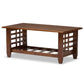 Larissa Coffee Table Modern Classic Mission Style Cherry Finished Brown Wood for Living Room