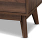 Lena Mid-Century Modern Chest - 5-Drawer Walnut Brown Wood Storage Unit for Bedroom or Living Room