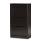 Cayla Modern Black Wood Shoe Cabinet for Stylish Entryway and Hallway Storage Solutions