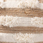 Basque Pouf Ottoman - Modern Moroccan Inspired Handwoven Wool Blend in Natural and Ivory