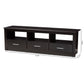 Ryleigh TV Stand Modern Wenge Brown Finished Entertainment Center with Storage for Living Room