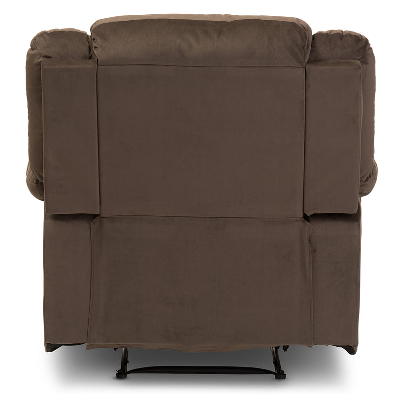 Hollace Modern Taupe Microsuede Recliner Chair - Stylish 1-Seater Lounge Chair for Living Room Comfort and Relaxation