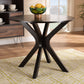 Kenji Dining Table Modern and Contemporary Dark Brown Finished 35-Inch Wide Round Wood